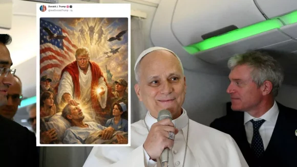 trump-papa Trump, who blamed the Pope over Iran, shared an image depicting himself as Jesus Christ
