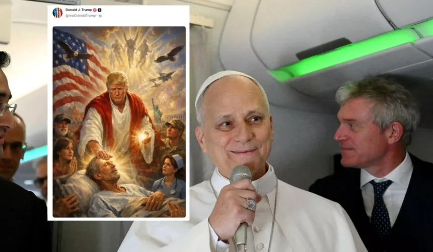 Trump, who blamed the Pope over Iran, shared an image depicting himself as Jesus Christ
