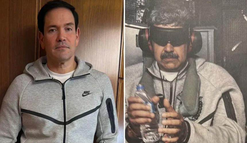 Rubio Poses Wearing the Same Tracksuit Maduro Wore While Traveling to Beijing